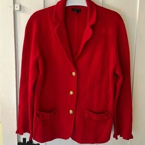 Talbots Red knit Jacket